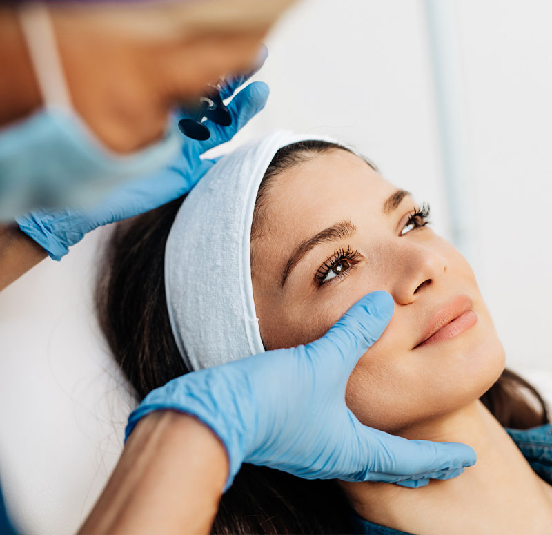 Customer receiving botox injection